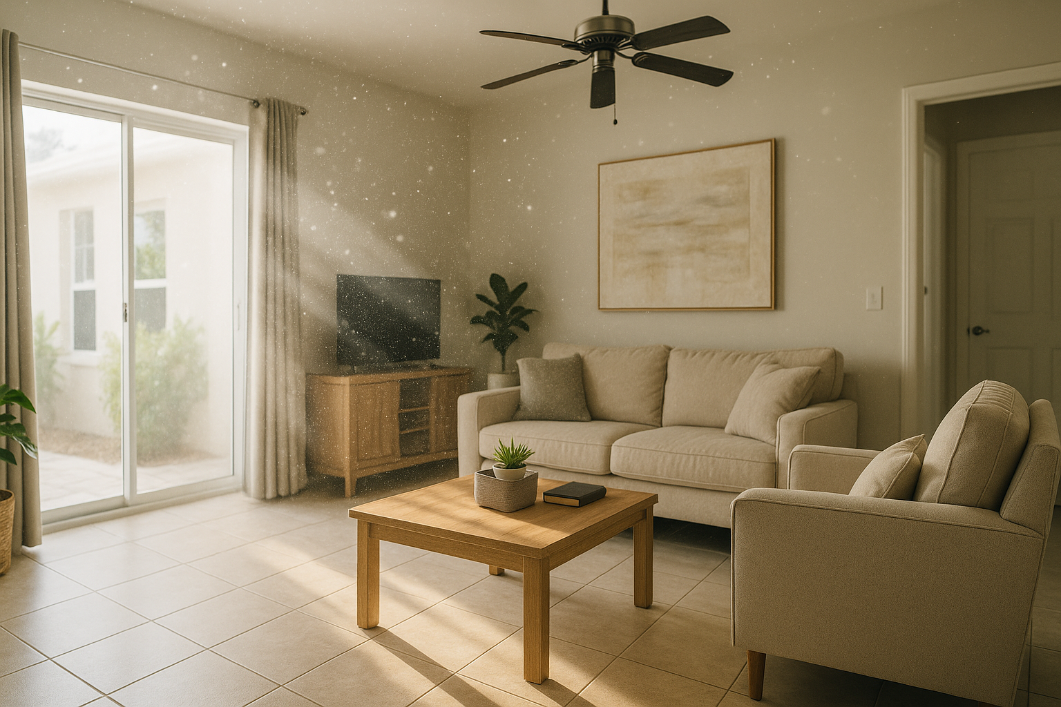 A clean living room in Ocala