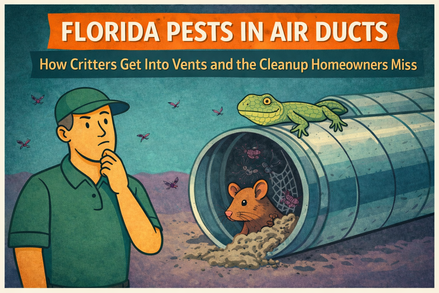 Pests inside air ducts