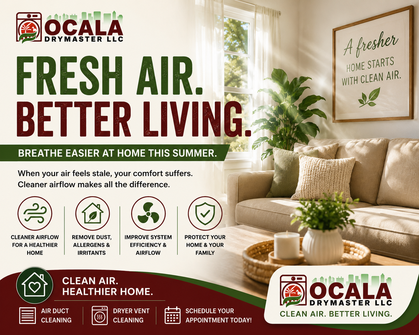 Informative image for Ocala dry master with a clean living room