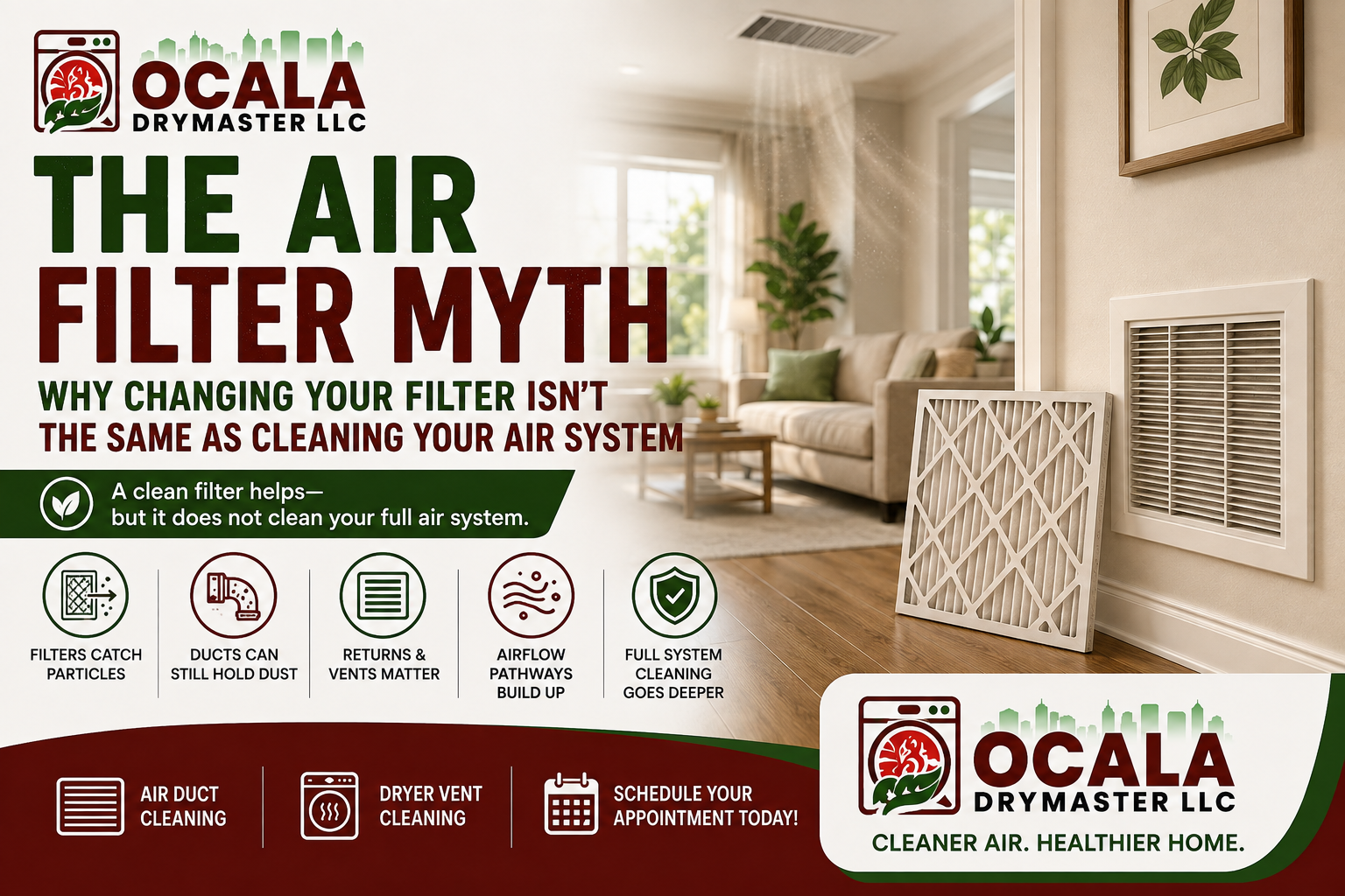 Air filter in living room with air flow coming out of the vent