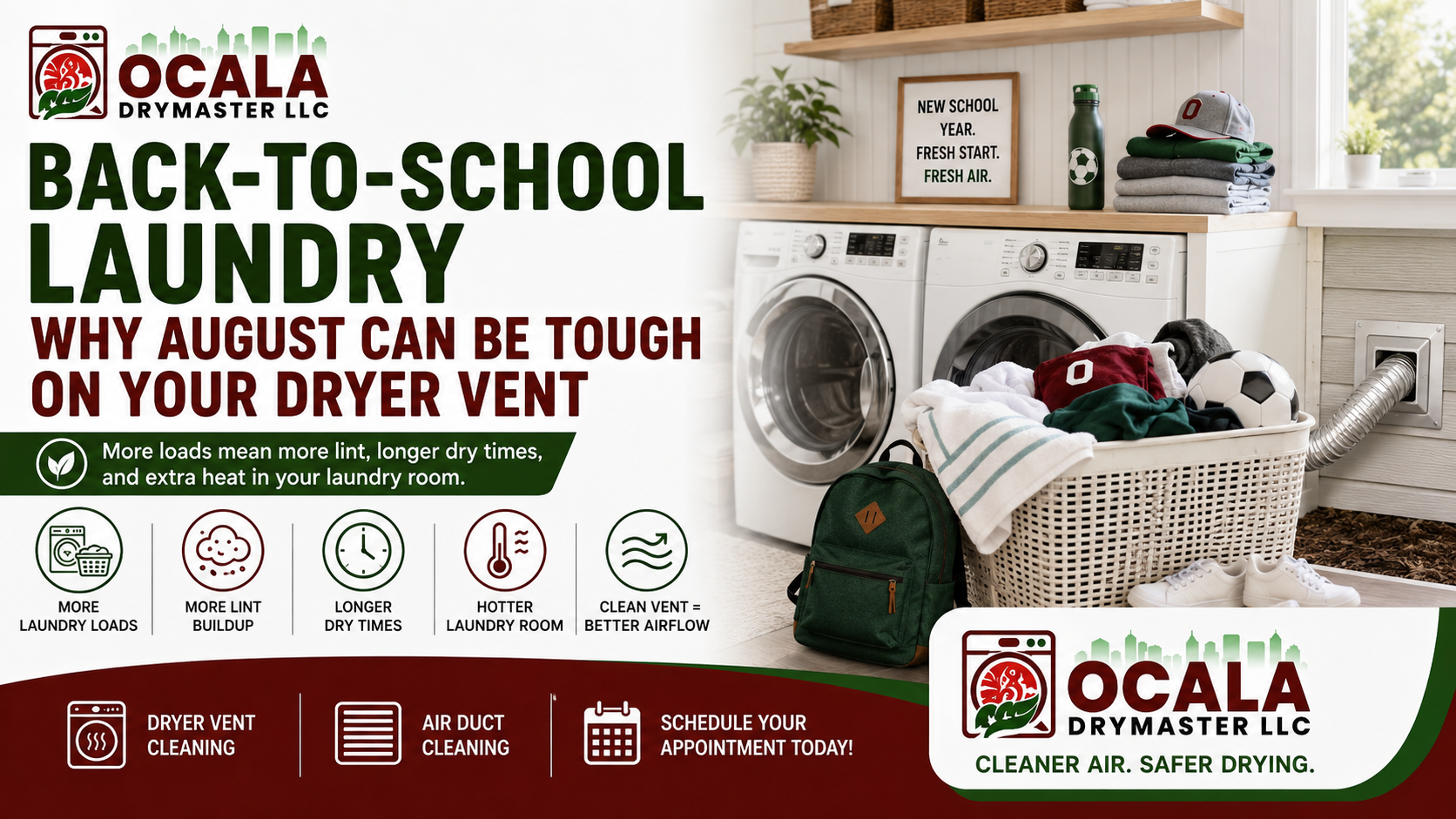 laundry room full of laundry for back to school